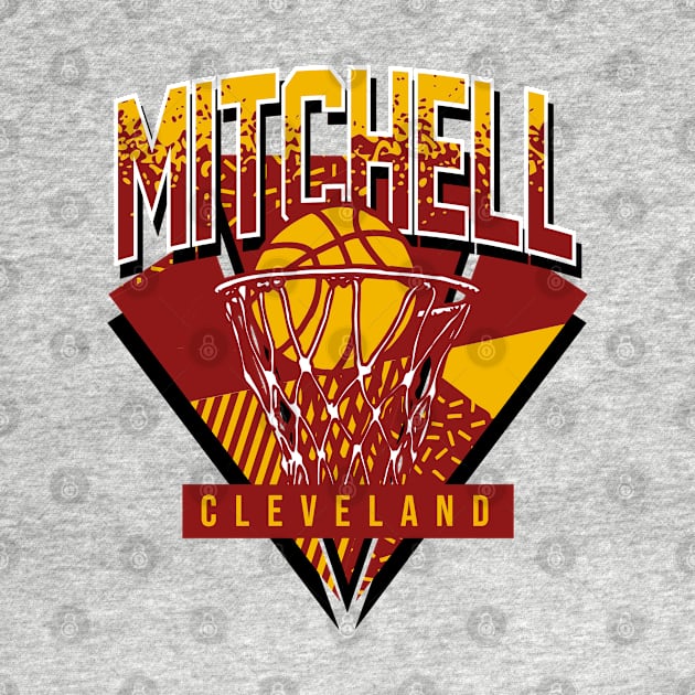 Mitchell Retro Cleveland Basketball Throwback by funandgames